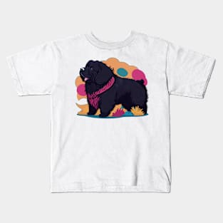 Newfoundland Portrait Kids T-Shirt